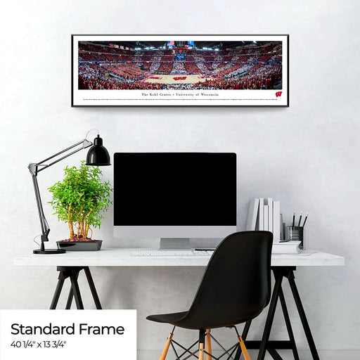Wisconsin Badgers Basketball Panoramic - Kohl Center Picture  Standard Frame