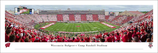 Wisconsin Badgers Football Panoramic Poster - Camp Randall Stadium Picture  Unframed