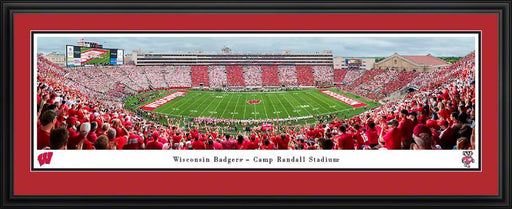 Wisconsin Badgers Football Panoramic Poster - Camp Randall Stadium Picture  Deluxe Frame