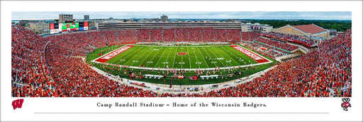 Wisconsin Badgers Football Panoramic Picture - Camp Randall Fan Cave Decor  Unframed