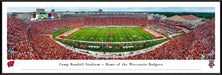 Wisconsin Badgers Football Panoramic Picture - Camp Randall Fan Cave Decor  Standard Frame
