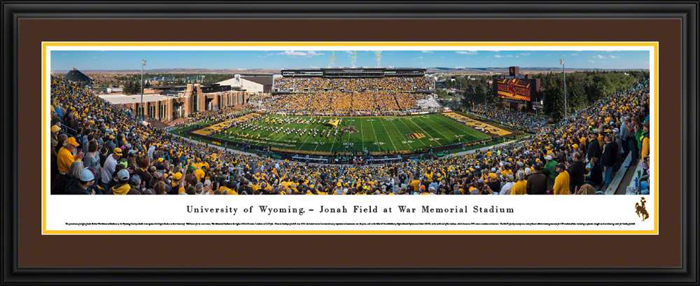 Wyoming Cowboys Football Panoramic Picture - War Memorial Stadium  Deluxe Frame