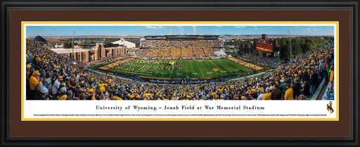 Wyoming Cowboys Football Panoramic Picture - War Memorial Stadium  Deluxe Frame