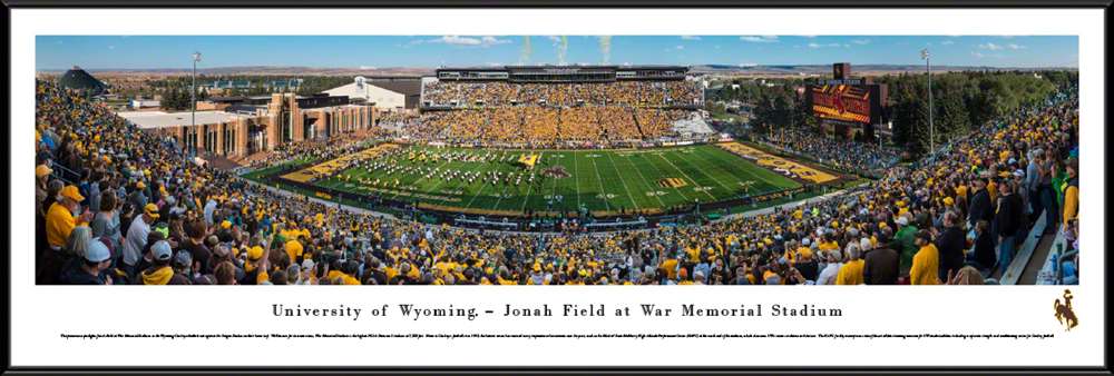 Wyoming Cowboys Football Panoramic Picture - War Memorial Stadium  Standard Frame