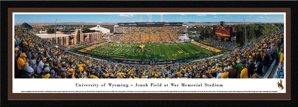 Wyoming Cowboys Football Panoramic Picture - War Memorial Stadium  Select Frame