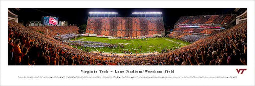 Virginia Tech Hokies Football Poster - Lane Stadium Panorama  Unframed