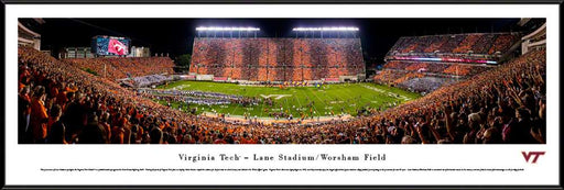 Virginia Tech Hokies Football Poster - Lane Stadium Panorama  Standard Frame