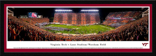 Virginia Tech Hokies Football Poster - Lane Stadium Panorama  Select Frame