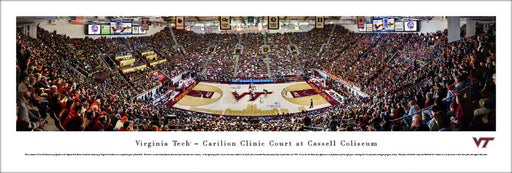 Virginia Tech Hokies Basketball Panoramic Poster - Cassell Coliseum  Unframed