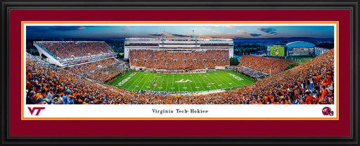 Virginia Tech Hokies Football Panoramic Poster - Lane Stadium Picture  Deluxe Frame