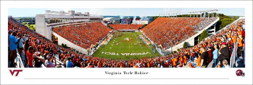 Virginia Tech Hokies Football End Zone Panoramic Picture - Lane Stadium Wall Decor  Unframed