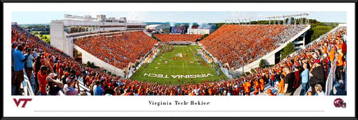 Virginia Tech Hokies Football End Zone Panoramic Picture - Lane Stadium Wall Decor  Standard Frame