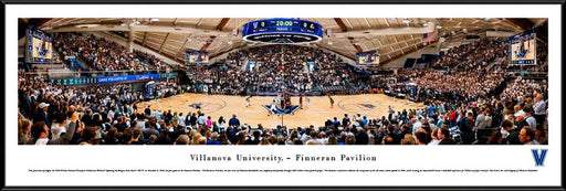 Villanova Wildcats Basketball Panoramic Poster - Finneran Pavilion  Standard Frame