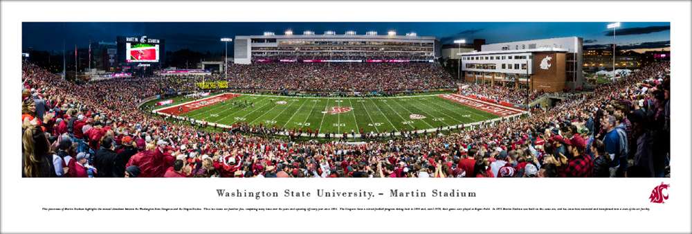 Washington State Cougars Football Panoramic Picture - Martin Stadium  Unframed