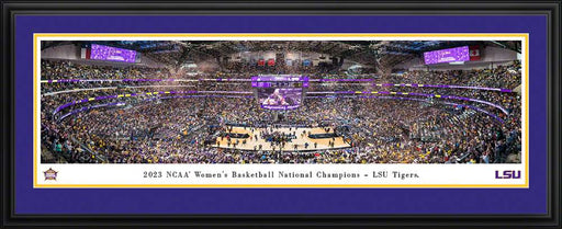 2023 NCAA Women's Basketball National Champions Panoramic Picture - LSU Tigers  Deluxe Frame