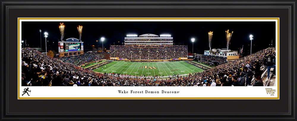 Wake Forest Demon Deacons Football Panoramic Picture - Allegacy Federal Credit Union Stadium  Deluxe Frame