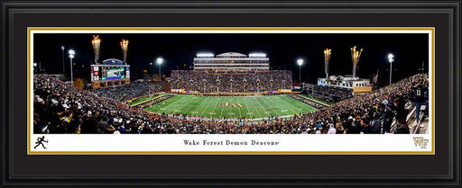 Wake Forest Demon Deacons Football Panoramic Picture - Allegacy Federal Credit Union Stadium  Deluxe Frame
