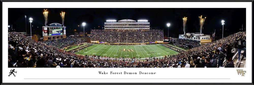 Wake Forest Demon Deacons Football Panoramic Picture - Allegacy Federal Credit Union Stadium  Standard Frame