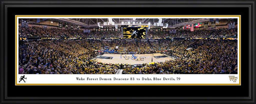 Wake Forest Demon Deacons Men's Basketball Panoramic Picture - LJVM Coliseum Fan Cave Decor  Deluxe Frame