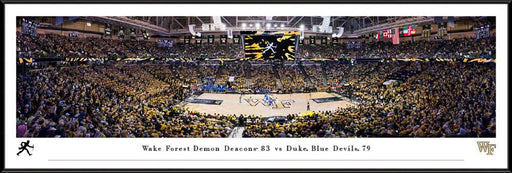 Wake Forest Demon Deacons Men's Basketball Panoramic Picture - LJVM Coliseum Fan Cave Decor  Standard Frame