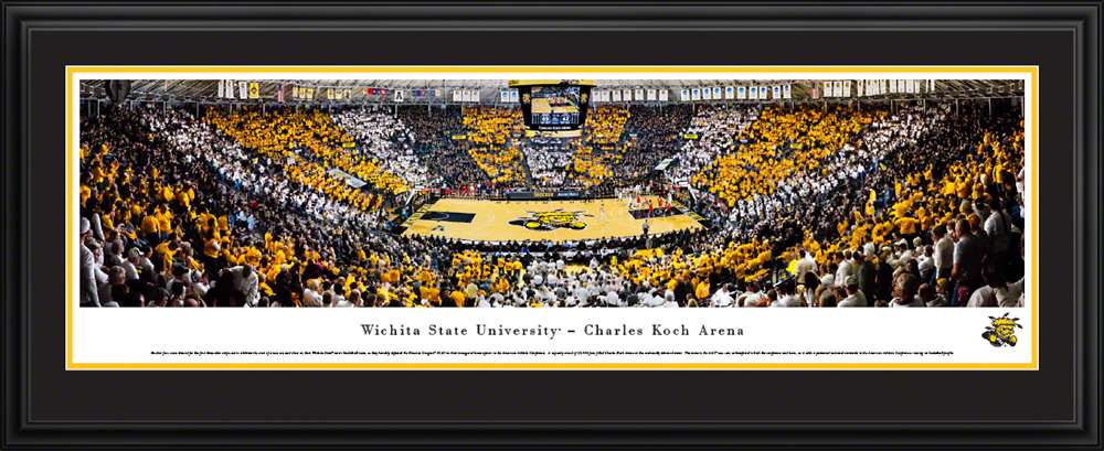 Wichita State Shockers Basketball Panoramic Picture - Charles Koch Arena  Deluxe Frame