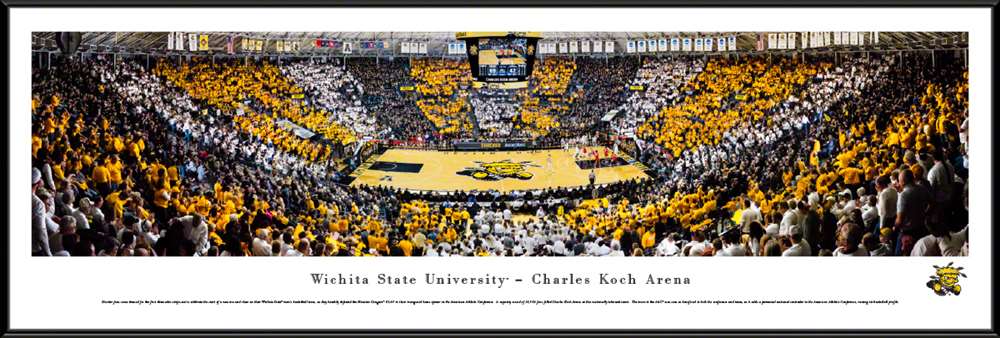 Wichita State Shockers Basketball Panoramic Picture - Charles Koch Arena  Standard Frame