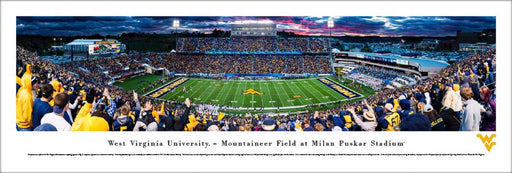 West Virginia Mountaineers Panorama - WVU Milan Puskar Stadium Picture  Unframed