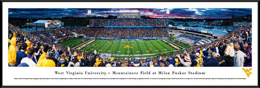 West Virginia Mountaineers Panorama - WVU Milan Puskar Stadium Picture  Standard Frame
