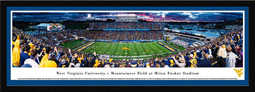 West Virginia Mountaineers Panorama - WVU Milan Puskar Stadium Picture  Select Frame