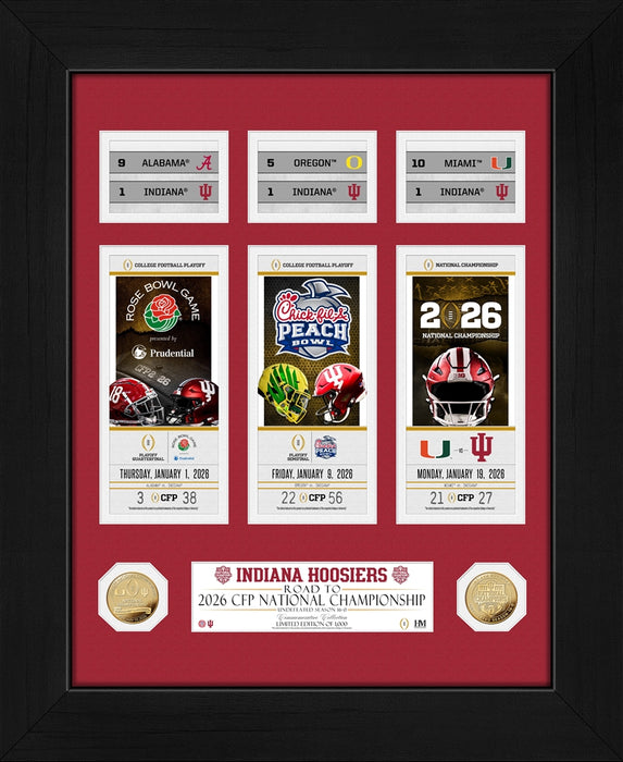 University of Indiana Hoosiers 2025-26 CFP National Champions Deluxe Road to the Championship Gold Coin Photo Mint