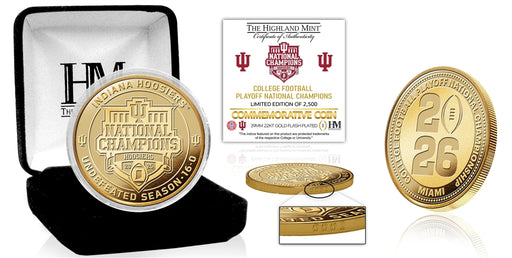 University of Indiana Hoosiers 2025-26 CFP National Champions Gold Plated Coin