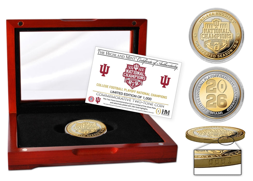 University of Indiana Hoosiers 2025-26 CFP National Champions Two-Tone Coin