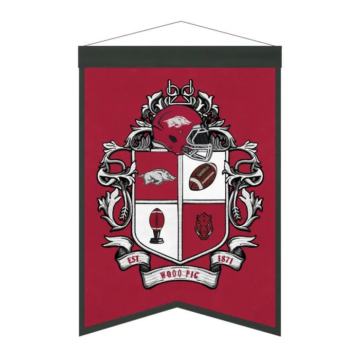 Arkansas Razorbacks Team Crest Banner