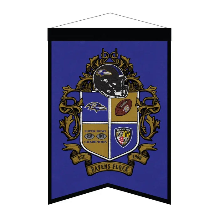 Baltimore Ravens Team Crest Banner