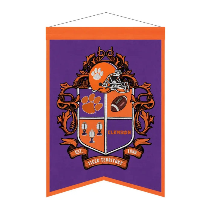 Clemson Tigers Team Crest Banner
