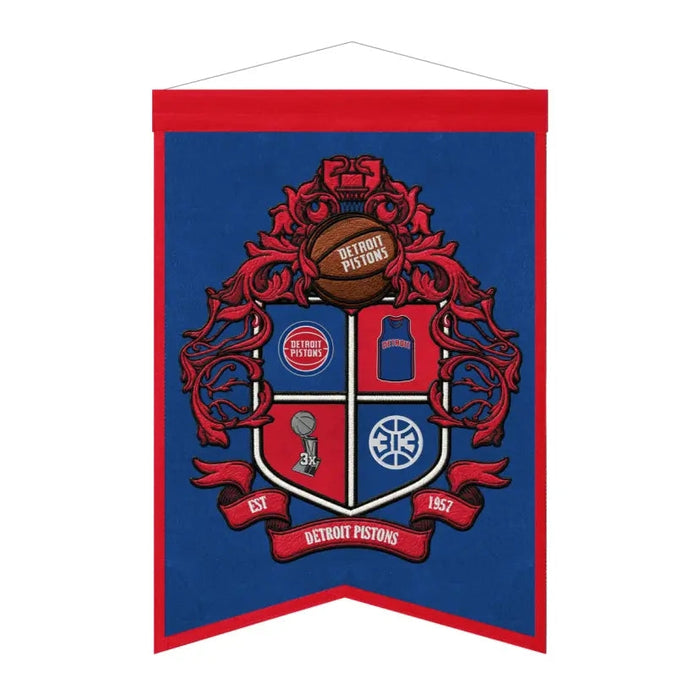 Detroit Pistons Team Crest Banner