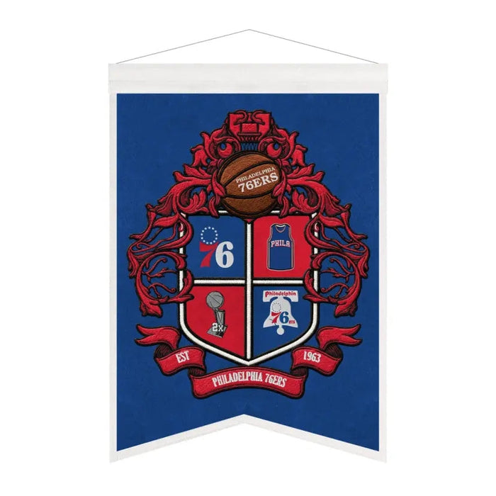 Philadelphia 76Ers Team Crest Banner