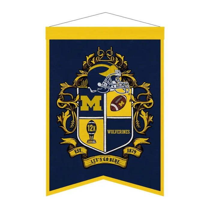 Michigan Wolverines Team Crest Banner