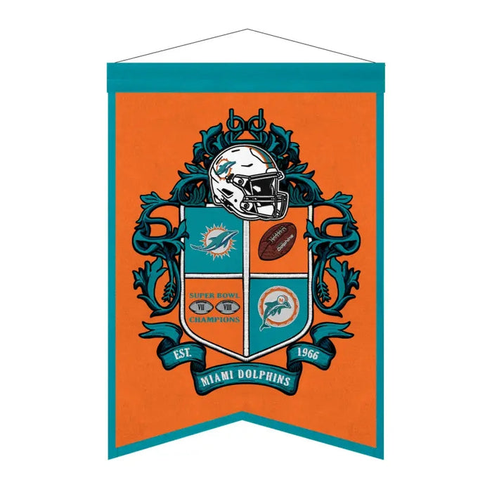 Miami Dolphins Team Crest Banner