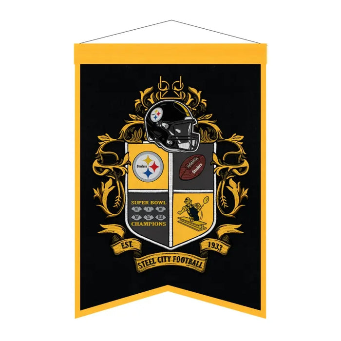 Pittsburgh Steelers Team Crest Banner