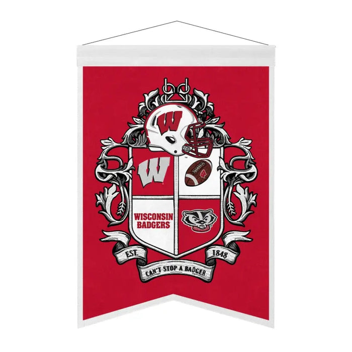 Wisconsin Badgers Team Crest Banner