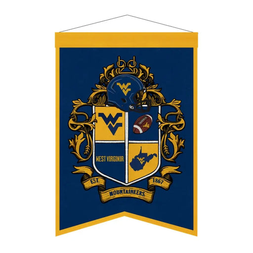 West Virginia Mountaineers Team Crest Banner