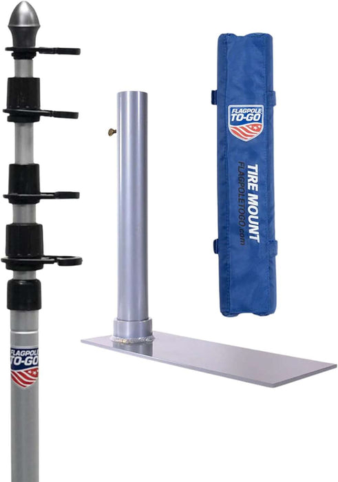 Flagpole To-Go Ultimate Tailgaters Package with 14' 4"  Portable Flagpole w/ Bumper