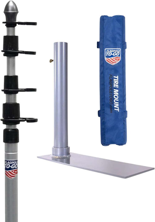 Flagpole To-Go Ultimate Tailgaters Package with 14' 4"  Portable Flagpole w/ Bumper