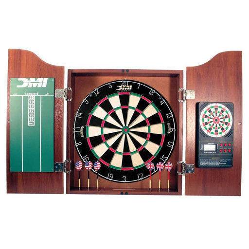 Dmi Sports Dartboard Cabinet W/ Electronic Scorer - Light Cherry