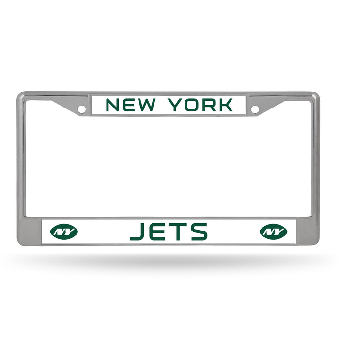 New York Jets License Plate Frame (Chrome)