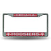 Indiana Hoosiers Classic 12" x 6" Silver Bling Chrome Car/Truck/SUV Auto Accessory    
