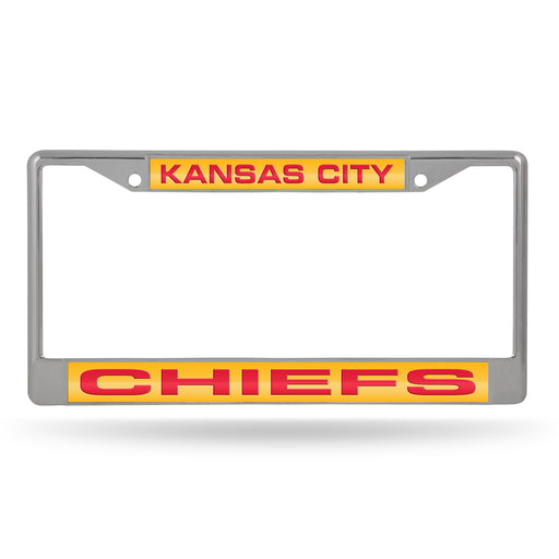 Kansas City Chiefs Chrome Laser License Plate Frame