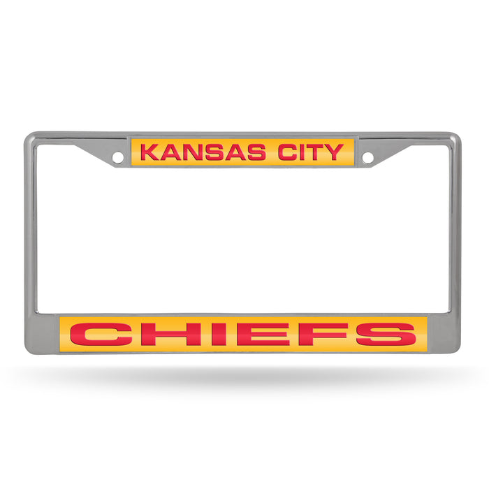 Kansas City Chiefs Chrome Laser License Plate Frame