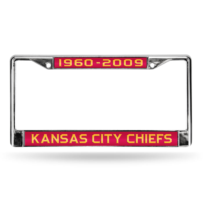 Kansas City Chiefs Chrome Laser License Plate Frame